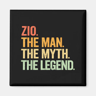 Zio Man Myth Legend Retro Artwork Magnet