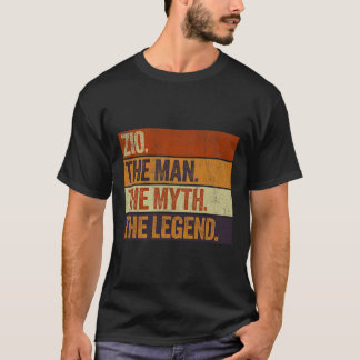 Zio The Man The Myth The Legend Funny Retro Father T-Shirt