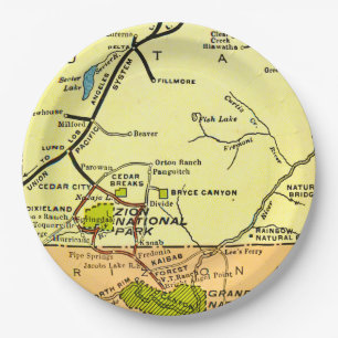 Zion - Bryce - Grand Canyon   Paper Plate