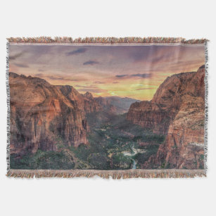 Zion Canyon National Park Throw Blanket