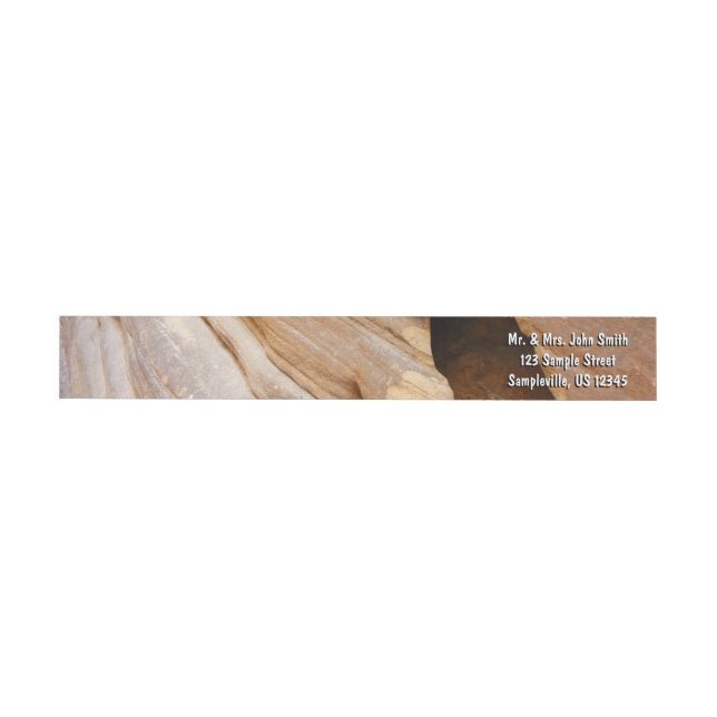 Zion Canyon Wall I Abstract Nature Photography Wrap Around Label (Individual)