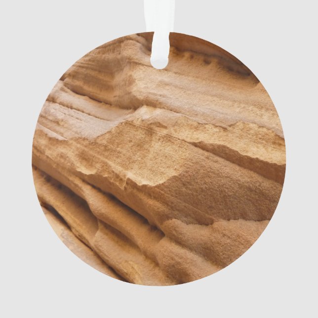 Zion Canyon Wall II Red Rock Abstract Photography Ornament (Back)