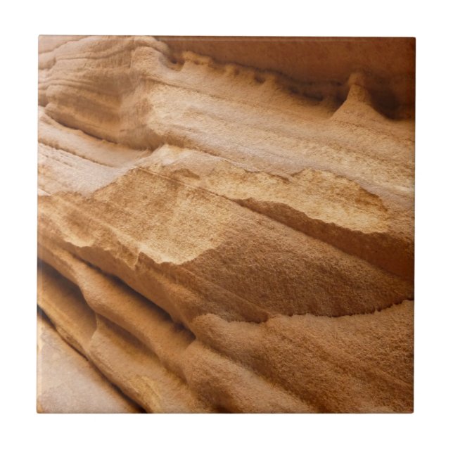 Zion Canyon Wall II Red Rock Abstract Photography Tile (Front)