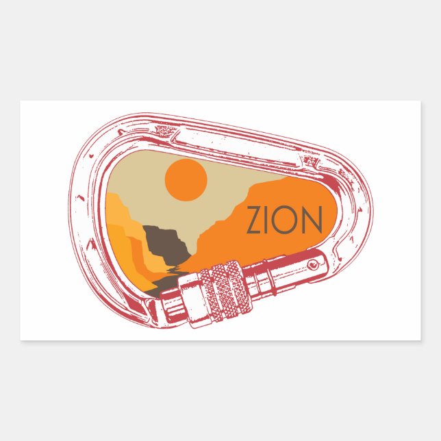 Zion Climbing Carabiner Sticker (Front)
