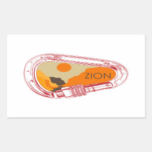 Zion Climbing Carabiner Sticker