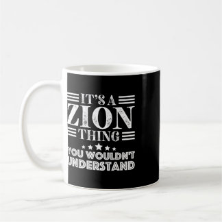 Zion First Name Personal Birthday Fathers Day Men Coffee Mug