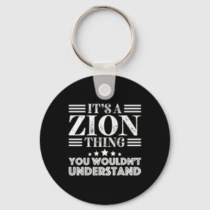 Zion First Name Personal Birthday Fathers Day Men Keychain