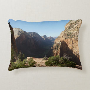 Zion from Angels Landing Trail Zion National Park Accent Pillow