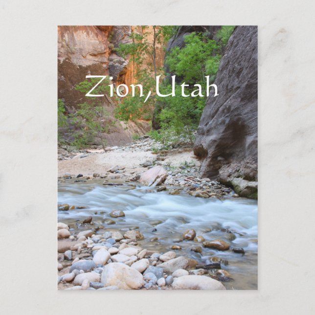 Zion narrows postcard (Front)
