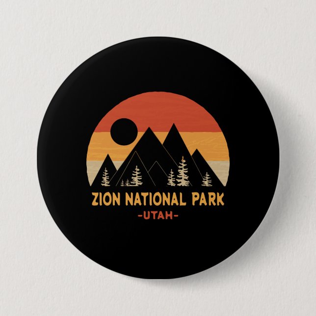 Zion National Park 3 Inch Round Button (Front)