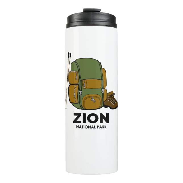 Zion National Park Backpack Thermal Tumbler (Front)