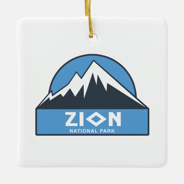 Zion National Park Ceramic Ornament (Front)