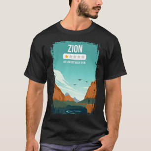 Zion National Park Funny One Star Review Utah Trav T-Shirt