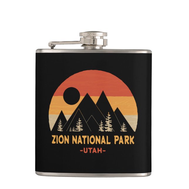 Zion National Park Hip Flask (Front)