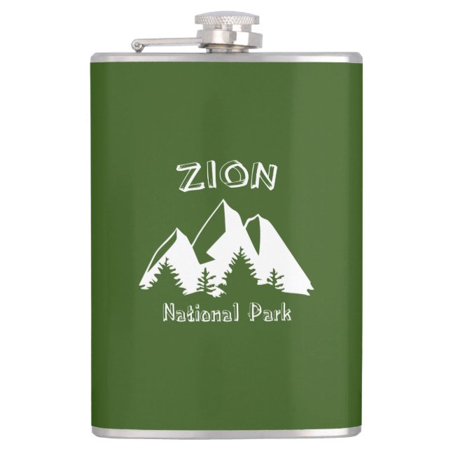 Zion National Park Hip Flask (Front)