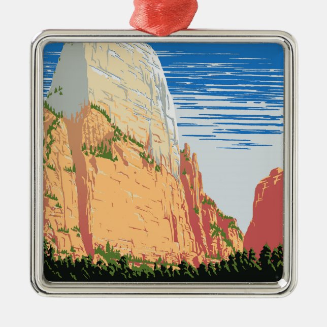 Zion National Park Metal Ornament (Front)