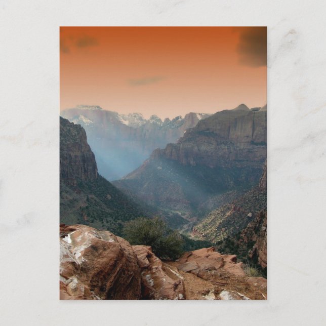Zion National Park Mountains Landscape Postcard (Front)