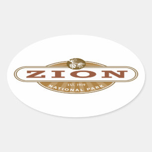 Zion National Park Oval Sticker