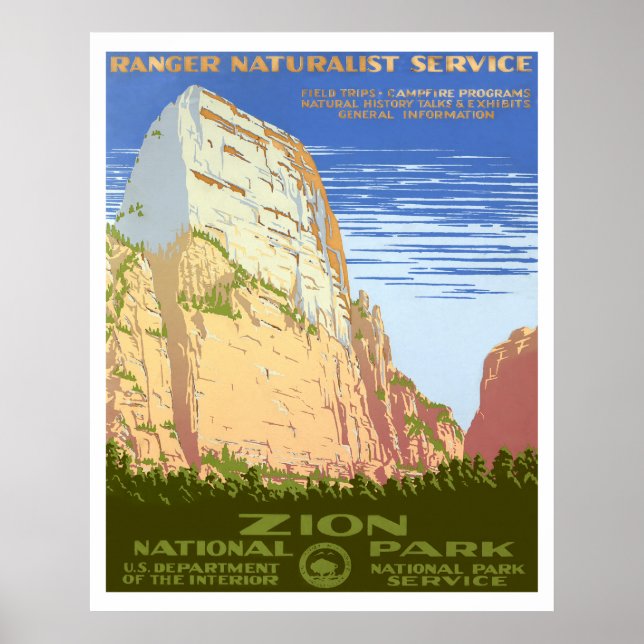 Zion National Park Poster (Front)