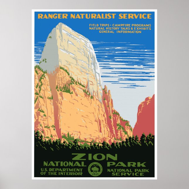 Zion National Park Poster (Front)