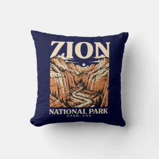 Zion National Park Red Cliffs Throw Pillow