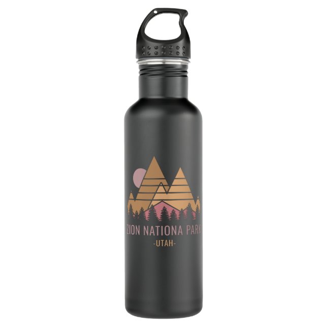 Zion National Park Retro 710 Ml Water Bottle (Front)