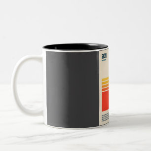 Zion National Park Retro Travel Art  Two-Tone Coffee Mug