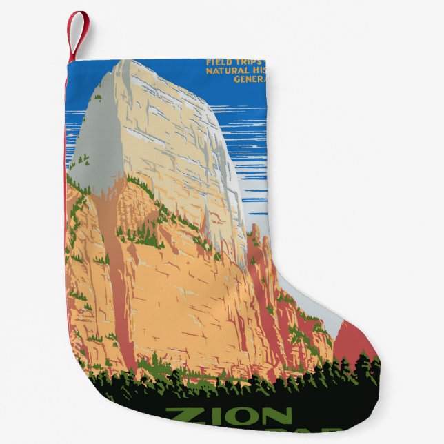 Zion National Park Small Christmas Stocking (Front)