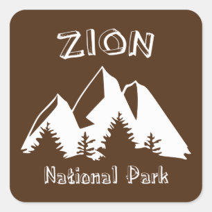 Zion National Park Square Sticker