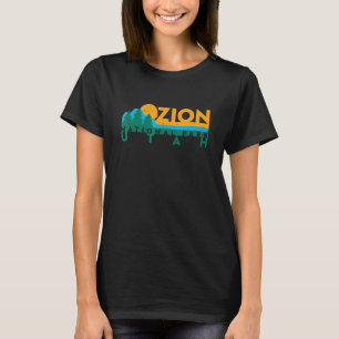 Zion National Park Sunny Mountain Treeline T-Shirt