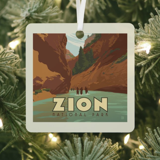 Zion National Park | The Narrows Metal Ornament (Insitu)