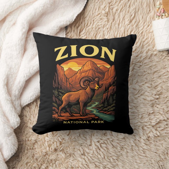Zion National Park Throw Pillow (Blanket)