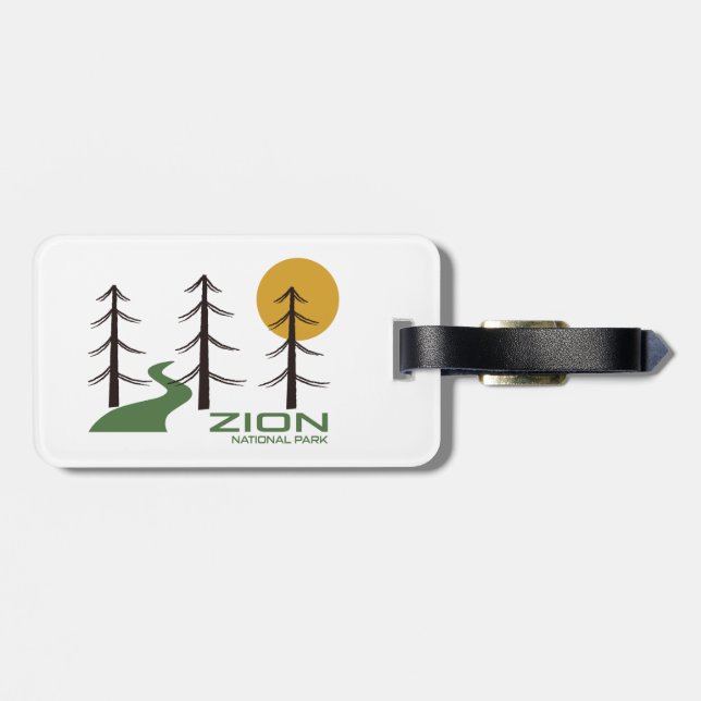 Zion National Park Trail Luggage Tag (Back Horizontal)