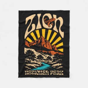 Zion National Park Utah Fleece Blanket