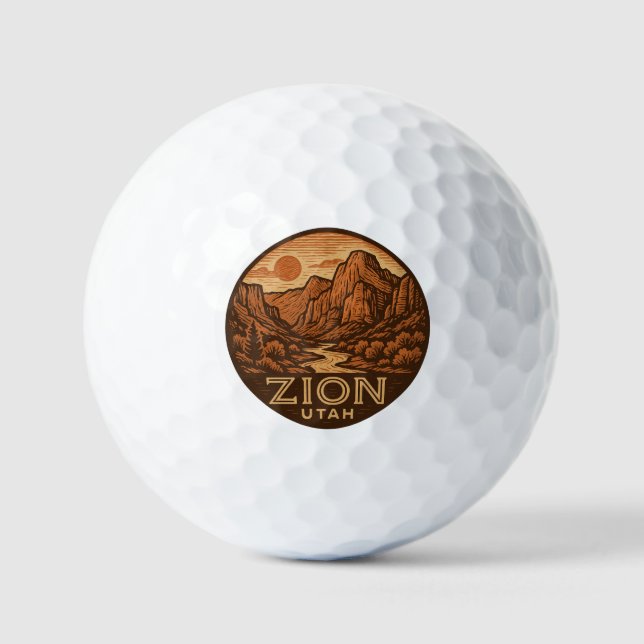 Zion National Park Utah Golf Balls (Front)