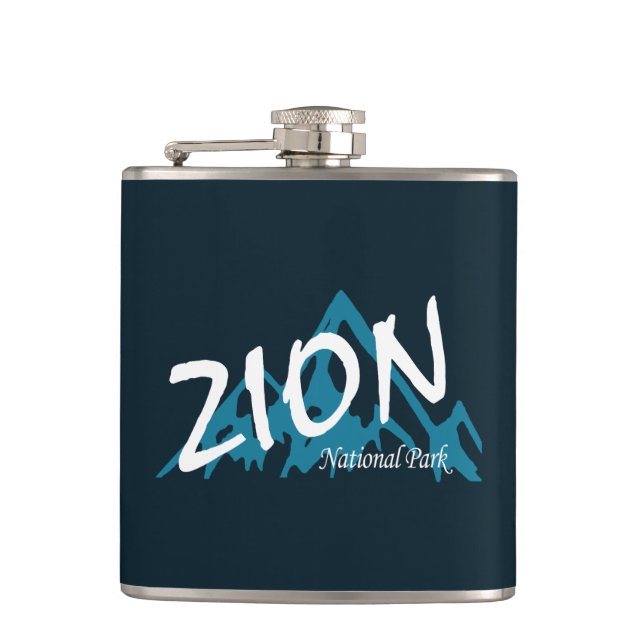 Zion National Park Utah Mountains Hip Flask (Front)