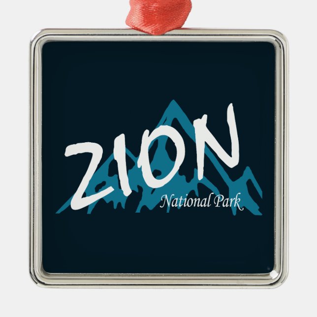 Zion National Park Utah Mountains Metal Ornament (Front)