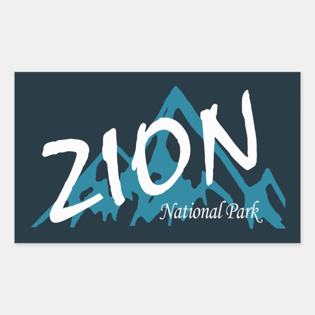 Zion National Park Utah Mountains Sticker (Front)