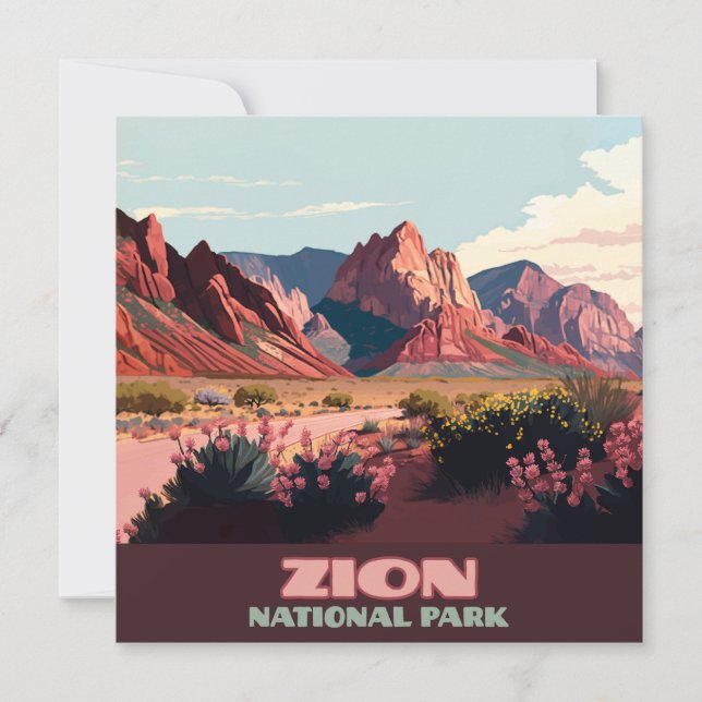 Zion National Park Utah Mountains Vintage (Front)