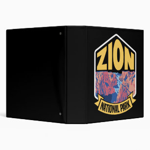 Zion National Park Utah Retro Binder