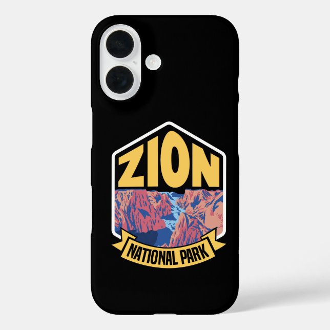 Zion National Park Utah Retro Case-Mate iPhone Case (Back)