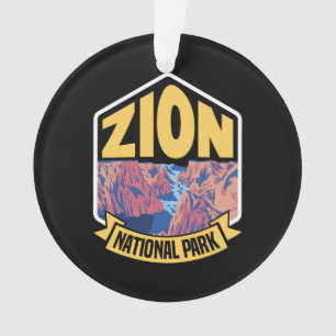 Zion National Park Utah Retro Ornament