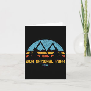 Zion National Park Utah Retro Vintage Hiking Gift Card