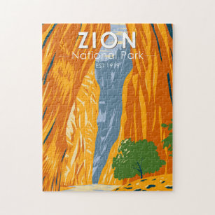 Zion National Park Utah The Narrows Vintage  Jigsaw Puzzle