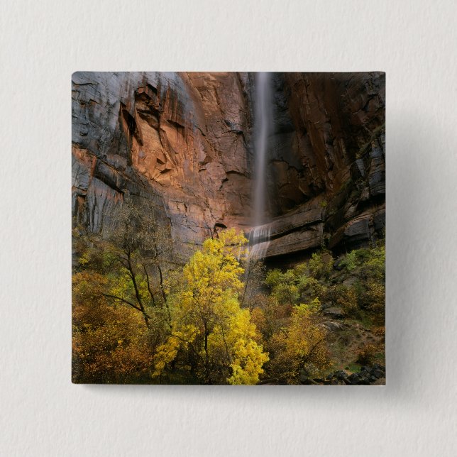 Zion National Park, Utah. USA. Ephemeral 2 Inch Square Button (Front)