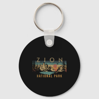 Zion National Park Utah Usa Outdoor Vintage Keychain
