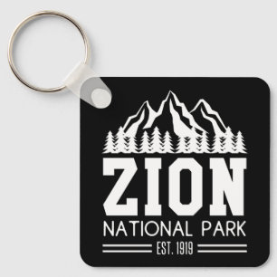 Zion National Park Utah USA Outdoors Hiking Keychain