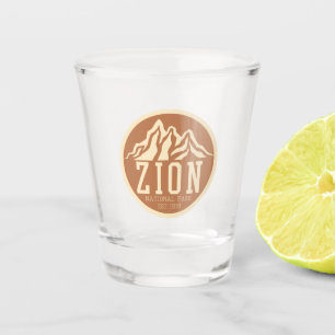 Zion National Park Utah USA Outdoors Retro Shot Glass