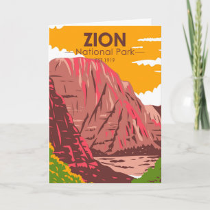 Zion National Park Utah Vintage Card