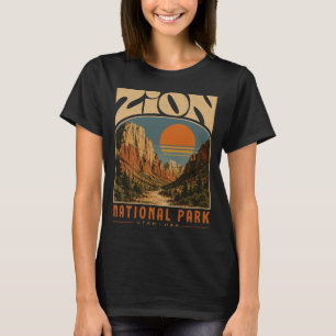 Zion national park vintage retro canyon outdoor T-Shirt